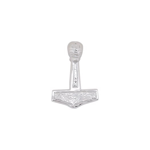 Siersbøl Thors hammer vedhæng i rhodineret sølv 20 x 31 mm – maskulint vedhæng med blank overflade.